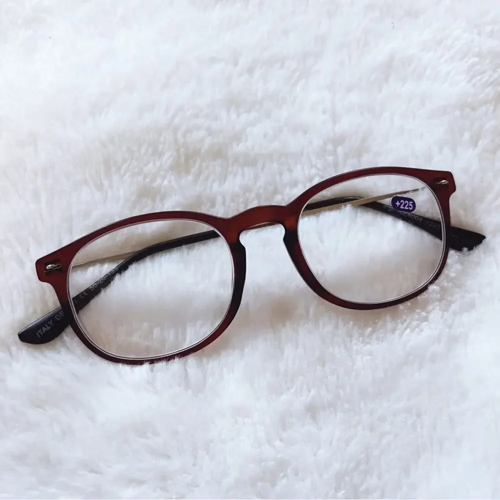 Daisy Brown Thin Lightweight Reader Glasses - Picture 3 of 10